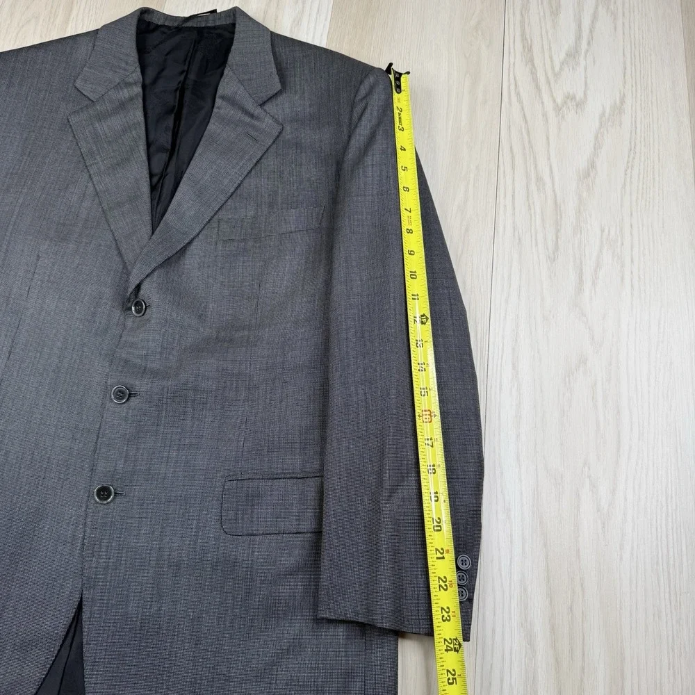 Brioni For MAUS & HOFFMAN Colonna Wool 3 Button Blazer Jacket Men's Size 44 Gray
